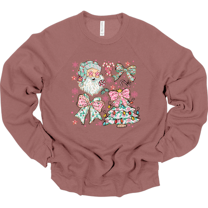 Pastel Santa Christmas Collage