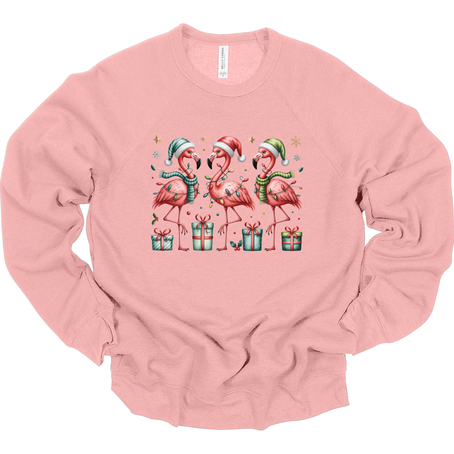 Festive Christmas Flamingos