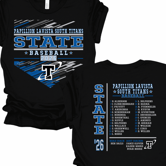 PLSHS State Baseball | Short Sleeve Cotton T-Shirt