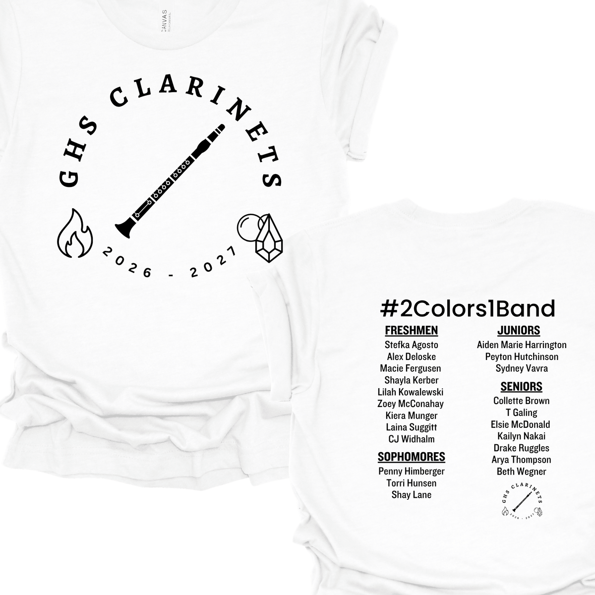 2026-2027 Gretna High School - Clarinets | T-Shirt