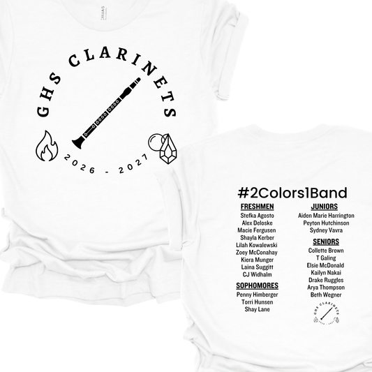 2026-2027 Gretna High School - Clarinets | T-Shirt