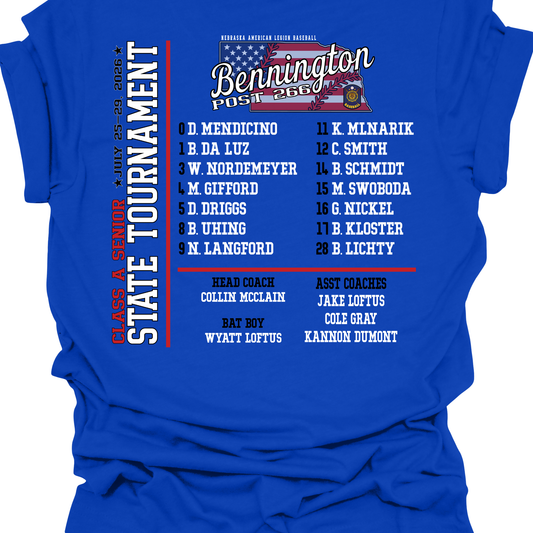 Bennington Post 266 State Baseball | YOUTH Short Sleeve Cotton T-Shirt