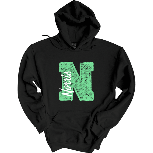 Chalk Norris N Ver. 1 Hoodie Sweatshirt | Youth & Adult