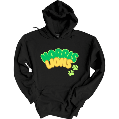 Norris Lions Bubble Letters Hoodie Sweatshirt | Youth & Adult