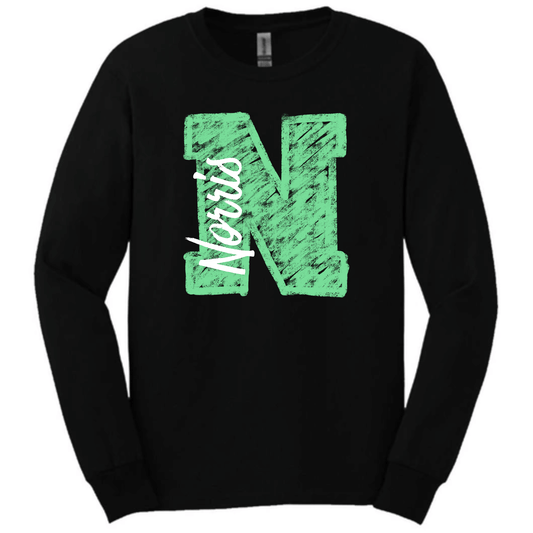 Chalk Norris N Ver. 1 Long Sleeve T-Shirt | Youth & Adult