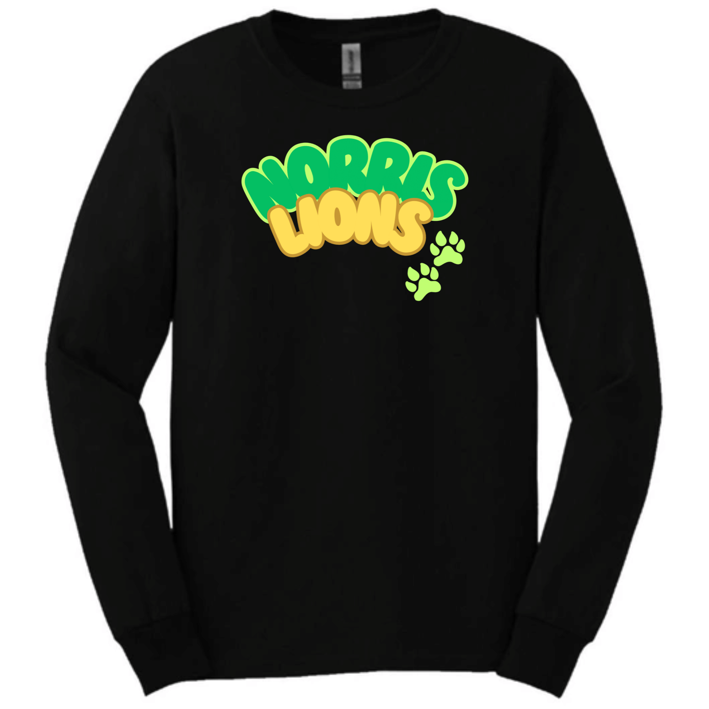 Norris Lions Bubble Letters Long Sleeve T-Shirt | Youth & Adult