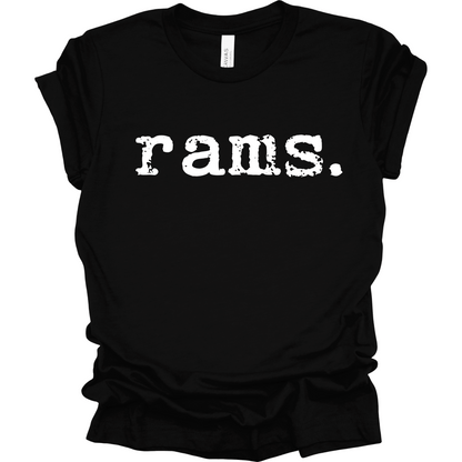 Rams Typewriter T-Shirt | Youth & Adult
