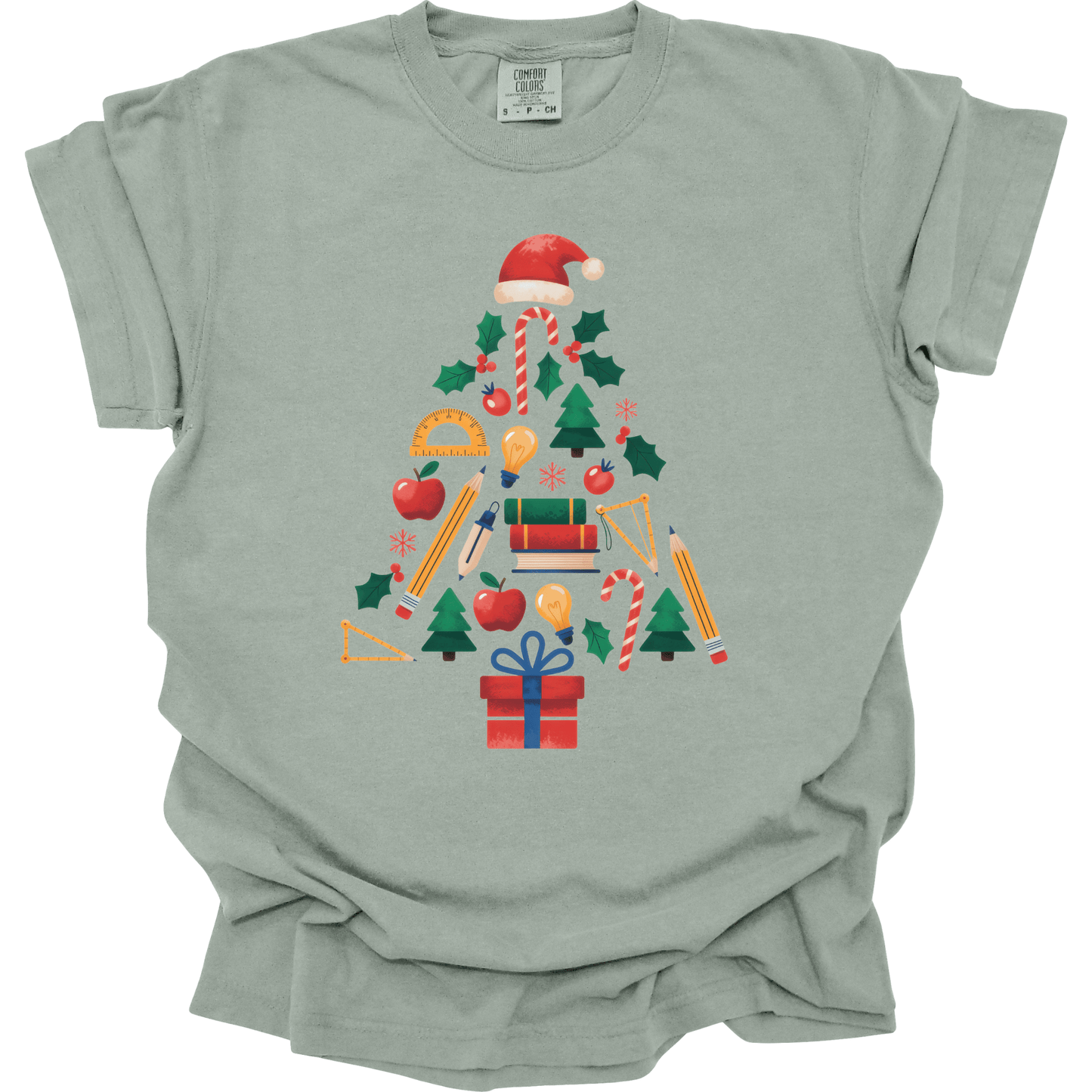 Teacher Christmas Tree – Books, Pencils & Apples Classroom