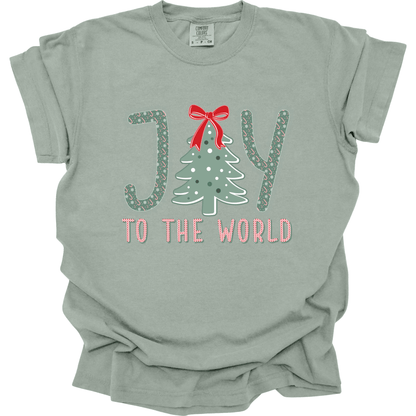 Joy to the World – Candy Cane Letters & Bow Tree