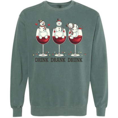 Drink Drank Drunk Snowman Wine Glasses