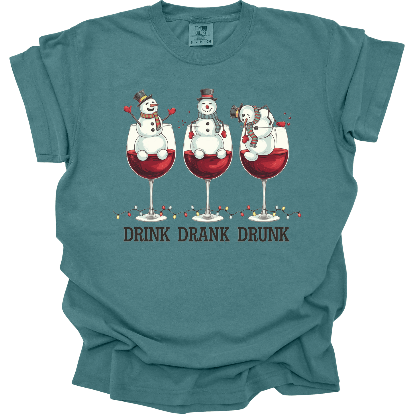 Drink Drank Drunk Snowman Wine Glasses