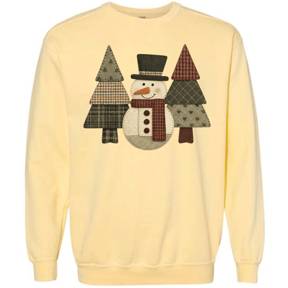 Faux Patchwork Snowman