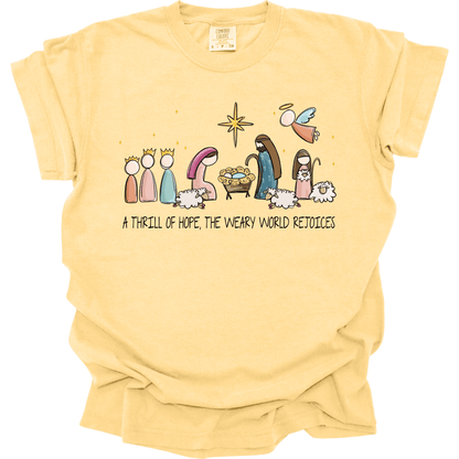 A Thrill of Hope Pastel Nativity Scene