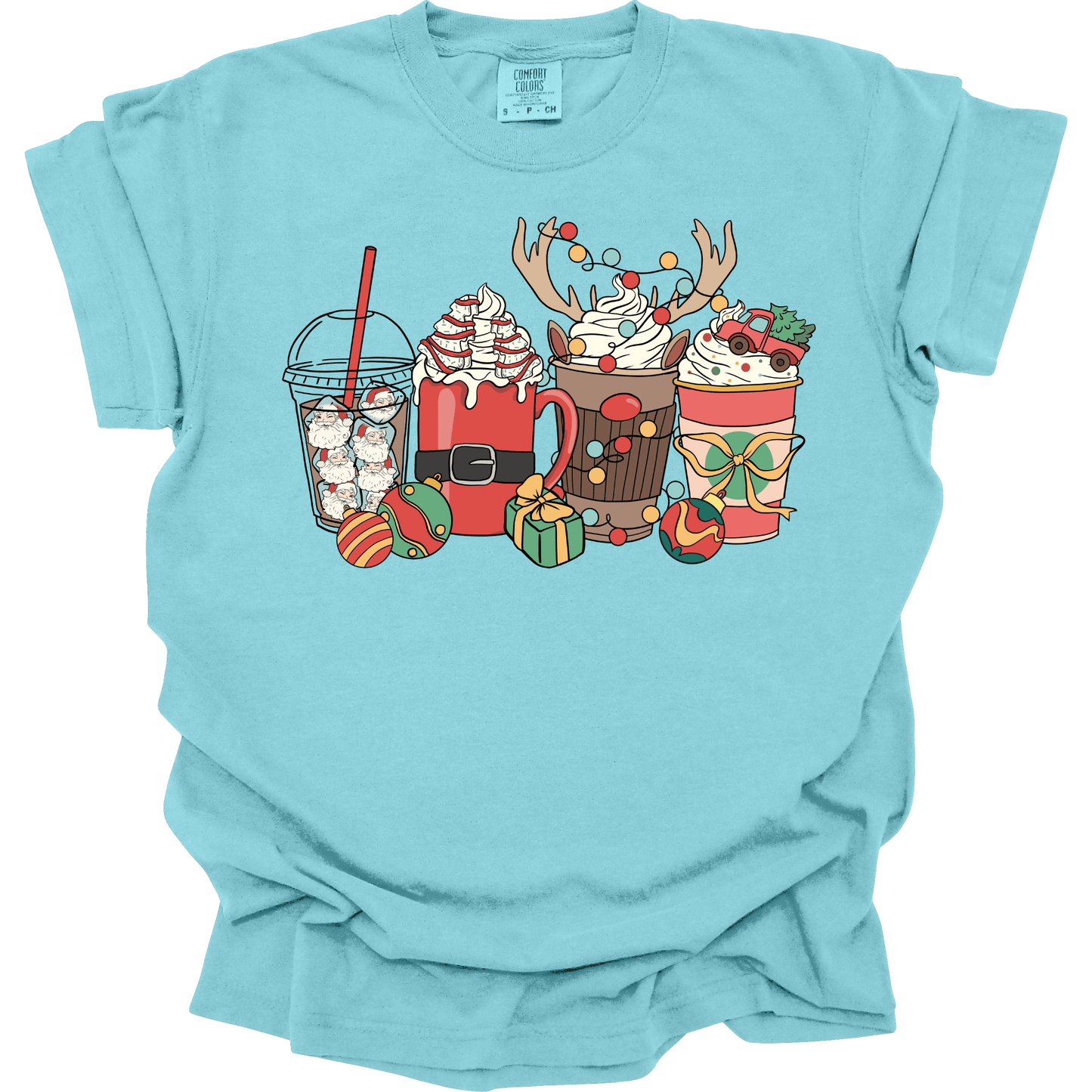 Christmas Drinks: Holiday Cocoa, Reindeer Mug & Santa Latte