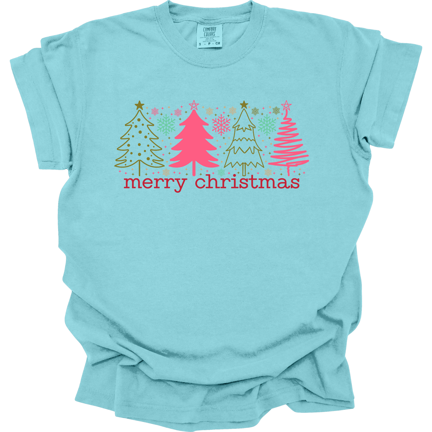 Merry Christmas Pastel Trees