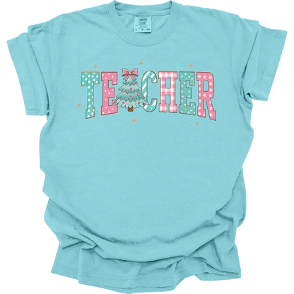 Teacher Christmas Preppy Pastel