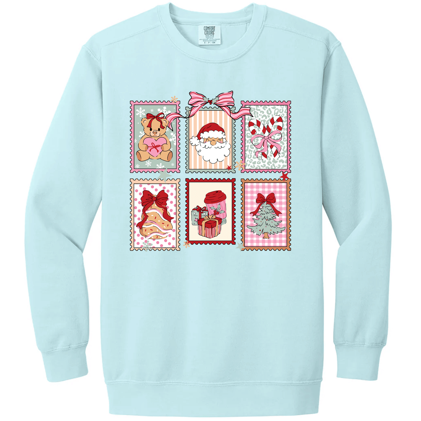 Christmas Postage: Retro Holiday Stamps with Santa, Bear & Treats