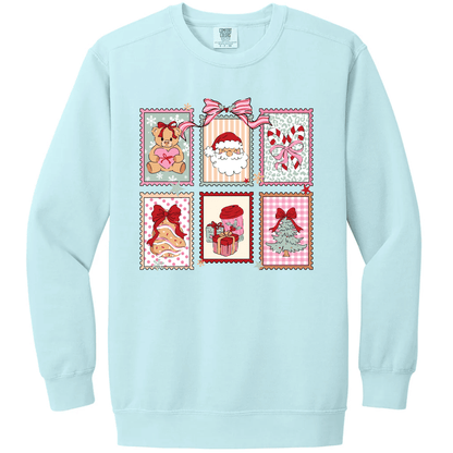 Christmas Postage: Retro Holiday Stamps with Santa, Bear & Treats