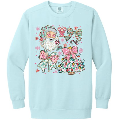 Pastel Santa Christmas Collage