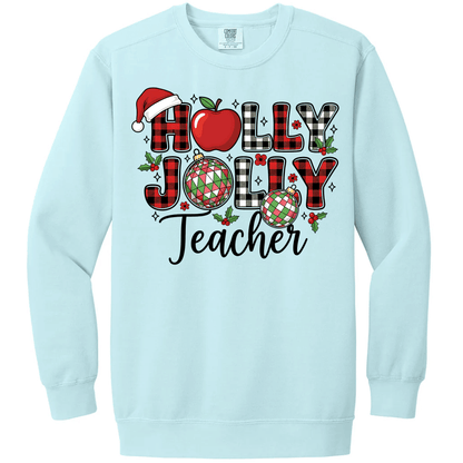 Holly Jolly Teacher – Buffalo Plaid Ornament