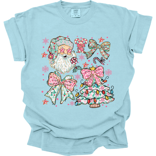 Pastel Santa Christmas Collage