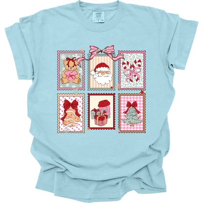 Christmas Postage: Retro Holiday Stamps with Santa, Bear & Treats