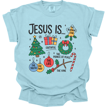 Jesus Is… Faith, Truth, Way, Life Holiday Shirt