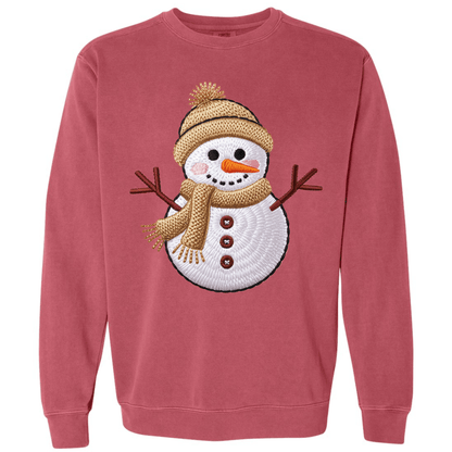 Faux Cozy Crochet Snowman