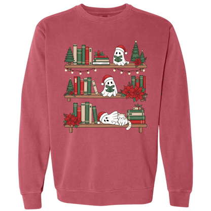 Ghost Library – Cute Book Lover Holiday Tee