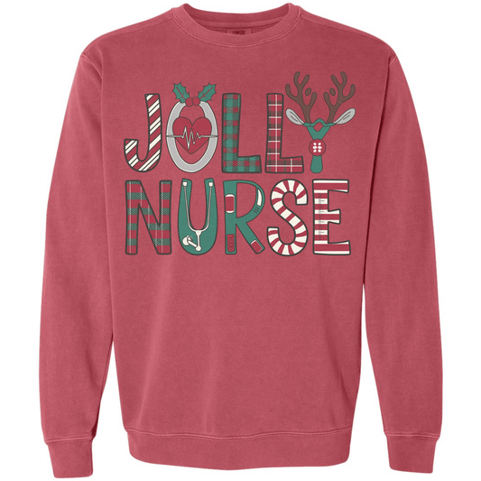 Jolly Nurse - Plaid Medical Letters