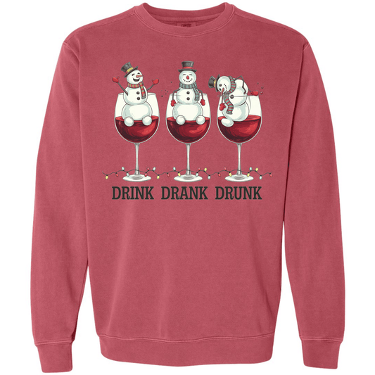 Drink Drank Drunk Snowman Wine Glasses