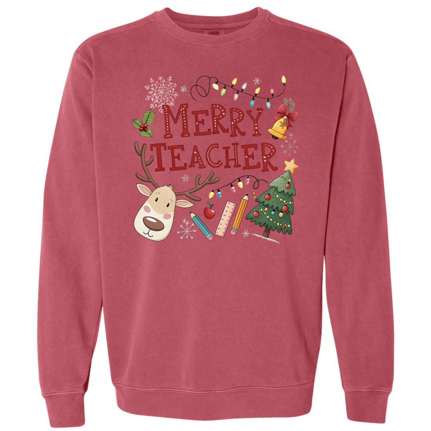 Merry Teacher – Cute Reindeer & Classroom Holiday Lights