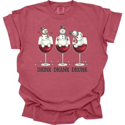 Drink Drank Drunk Snowman Wine Glasses