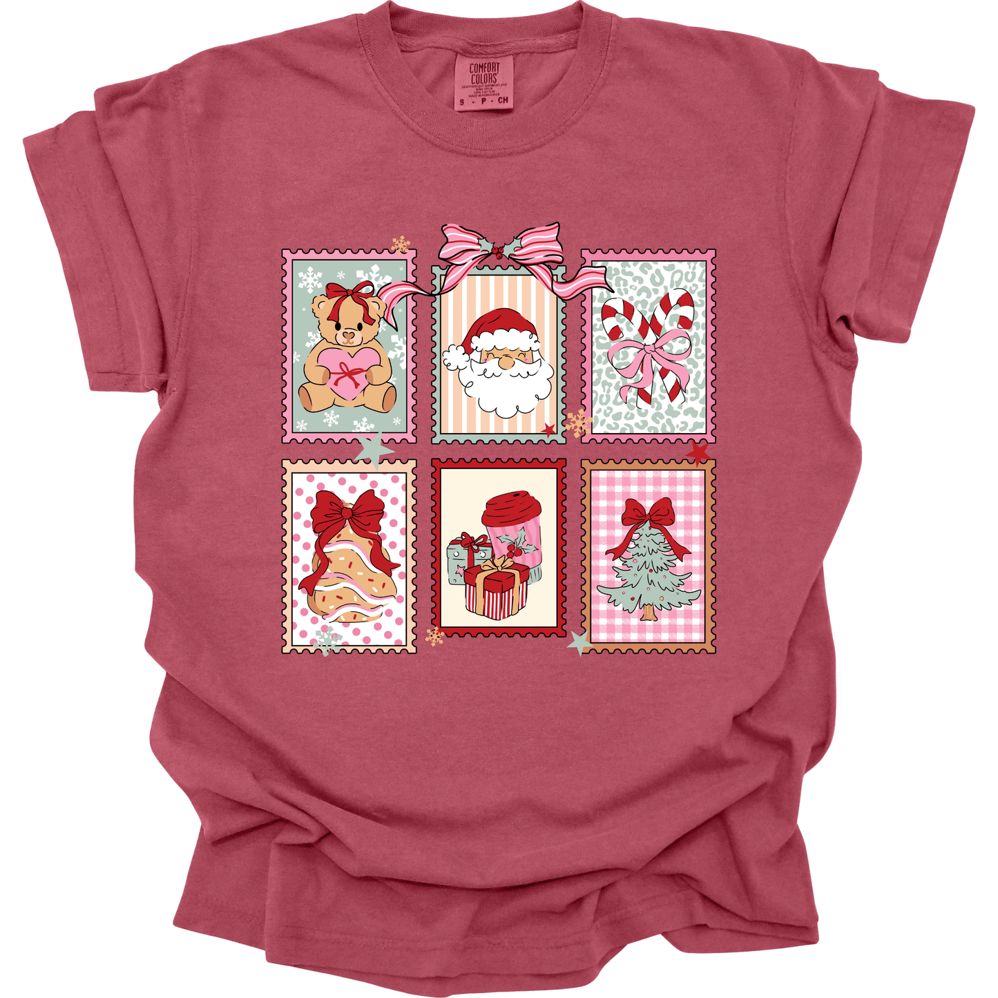 Christmas Postage: Retro Holiday Stamps with Santa, Bear & Treats