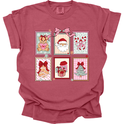 Christmas Postage: Retro Holiday Stamps with Santa, Bear & Treats