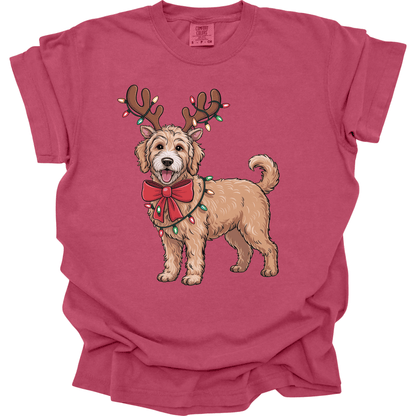 Goldendoodle Reindeer