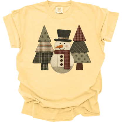 Faux Patchwork Snowman