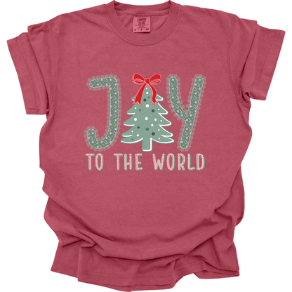 Joy to the World – Candy Cane Letters & Bow Tree