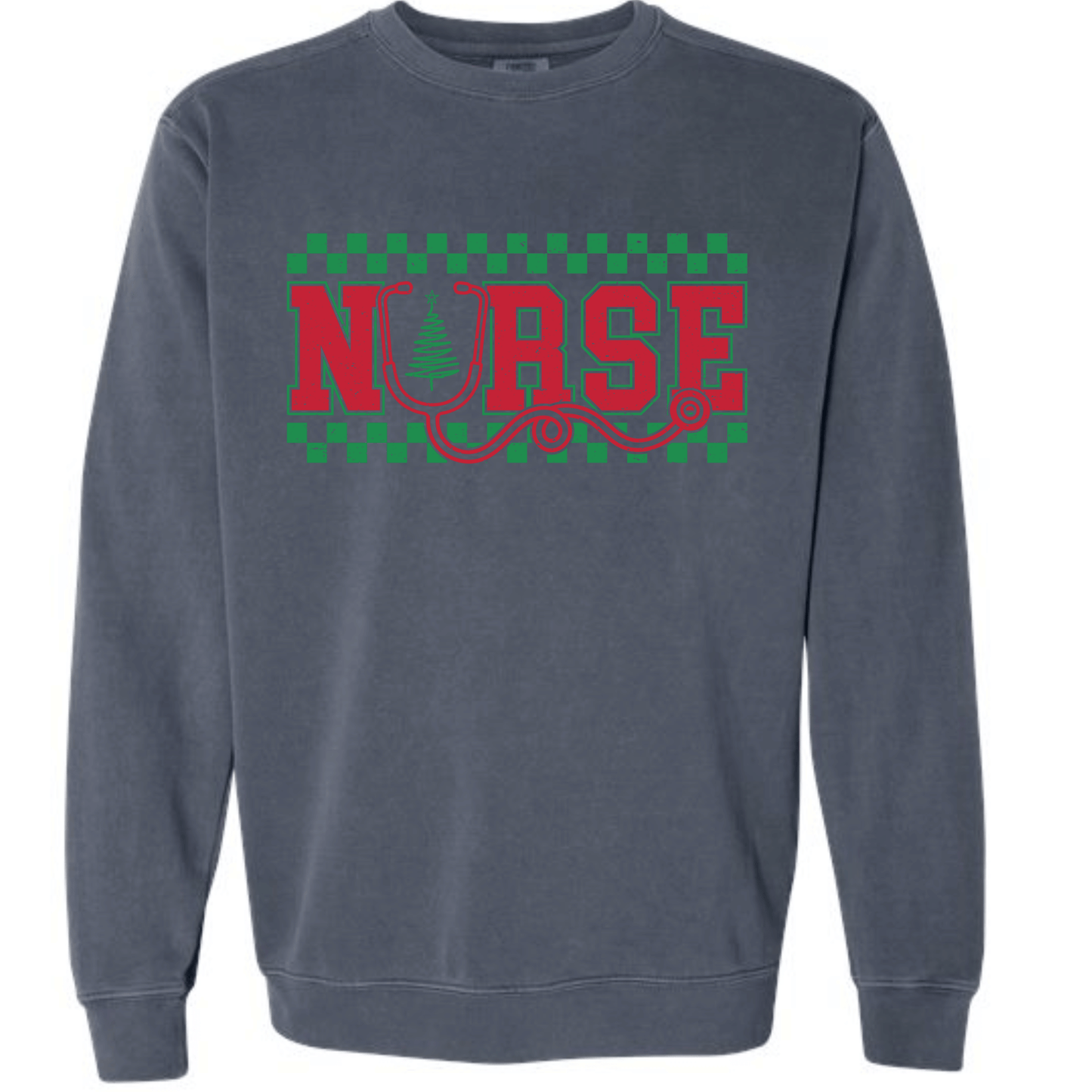 Nurse Christmas Checkered Stethoscope Tree