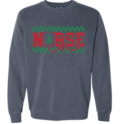 Nurse Christmas Checkered Stethoscope Tree