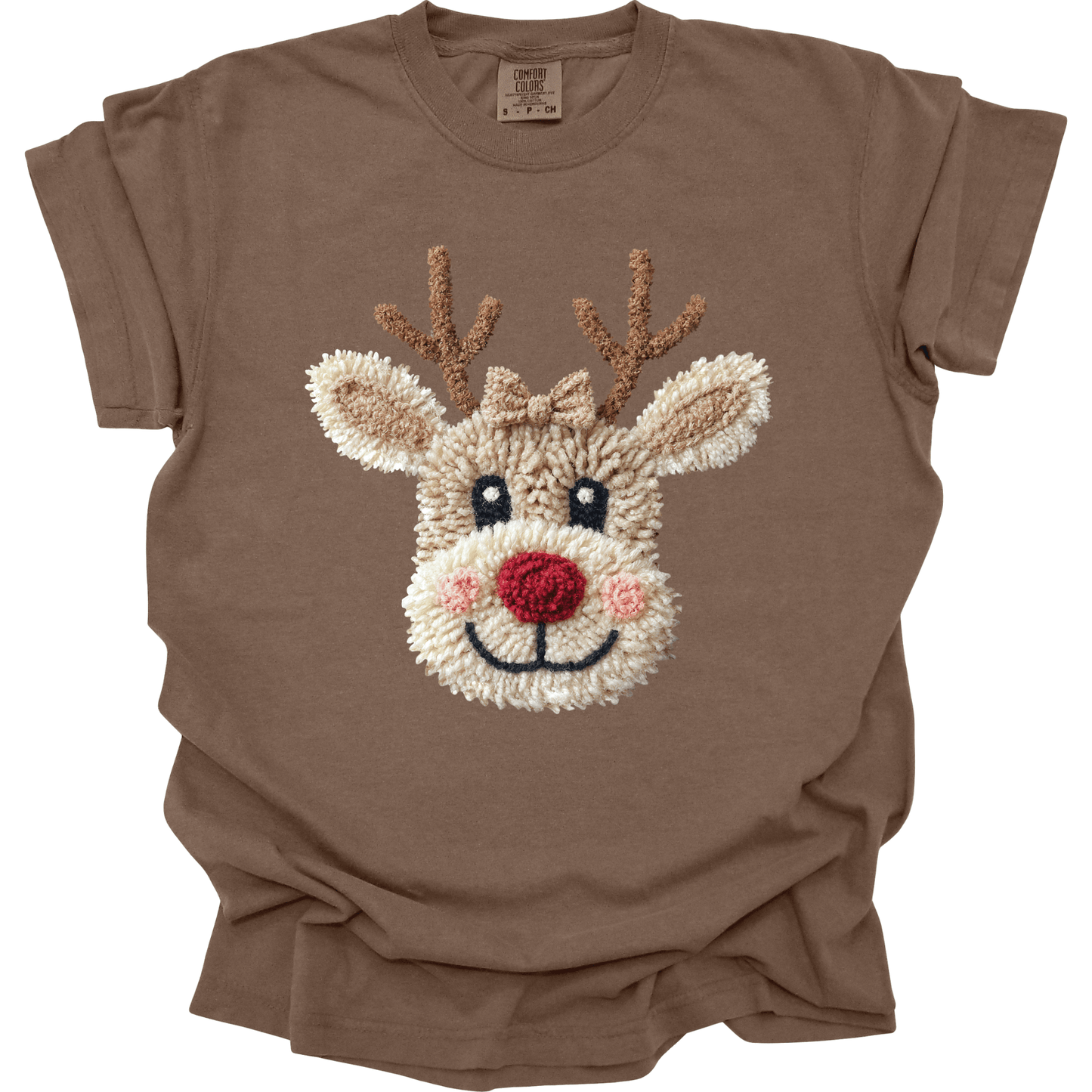 Faux Yarn Patchwork Reindeer