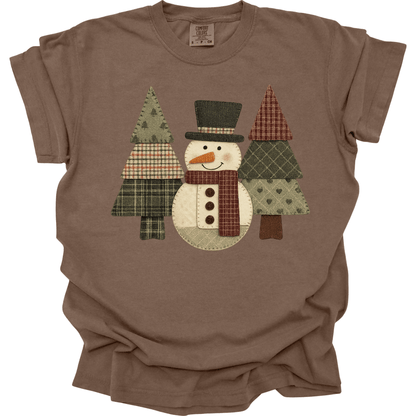 Faux Patchwork Snowman