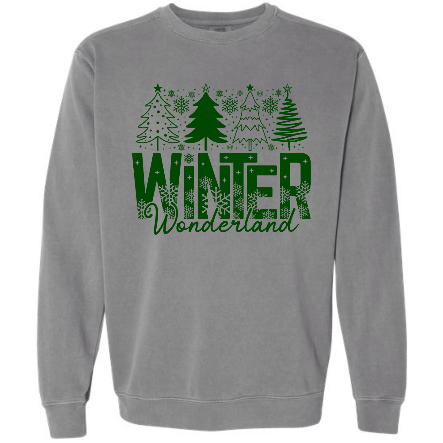 Winter Wonderland Green Christmas Trees