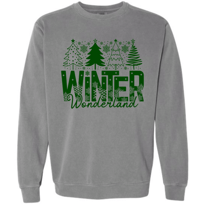 Winter Wonderland Green Christmas Trees