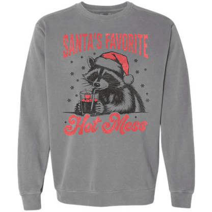 Santa's Favorite Hot Mess Christmas Raccoon