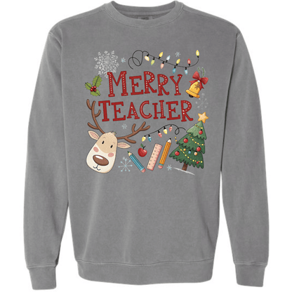 Merry Teacher – Cute Reindeer & Classroom Holiday Lights
