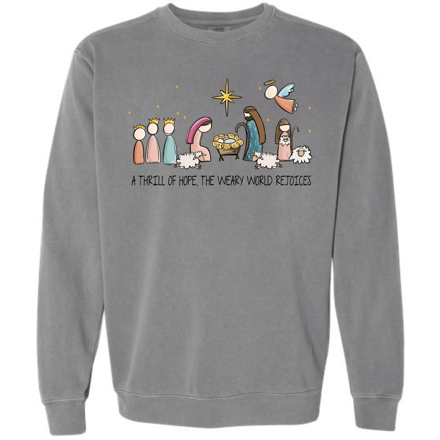 A Thrill of Hope Pastel Nativity Scene