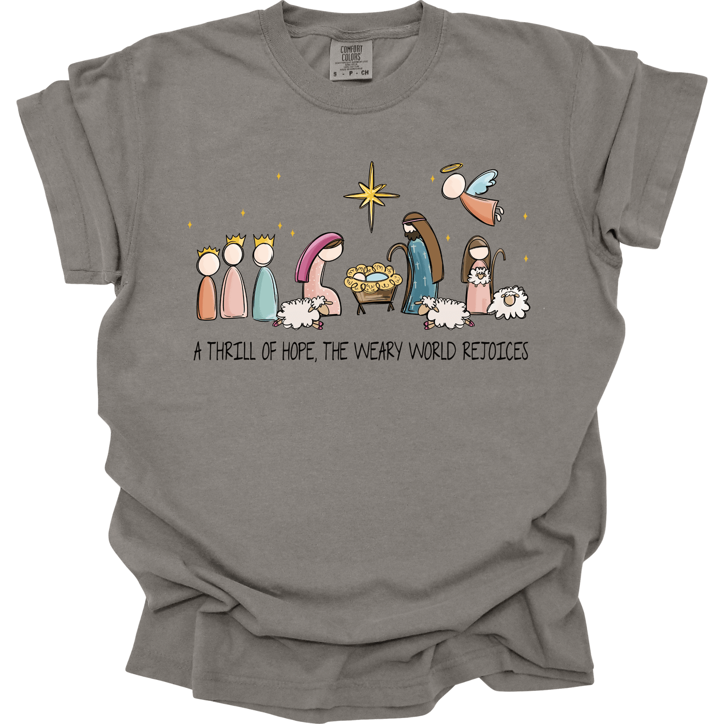 A Thrill of Hope Pastel Nativity Scene