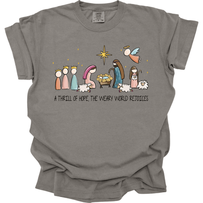 A Thrill of Hope Pastel Nativity Scene