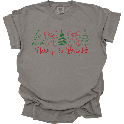 Minimal Merry & Bright Christmas Trees & Bows